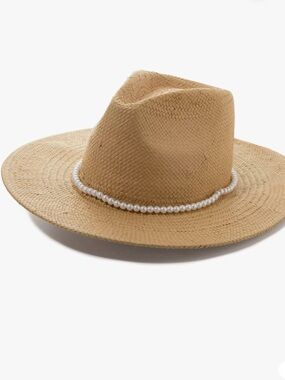 Boston Proper Pearl Raffia Hat